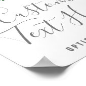 ロマンチックな芍薬の花 カスタム テキスト サイン (角)