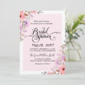 ロマンチックな芍薬の花 ブライダルシャワーの招待状 招待状 (スタンド正面)