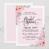 ロマンチックな芍薬の花 ブライダルシャワーの招待状 招待状 (正面/裏面)