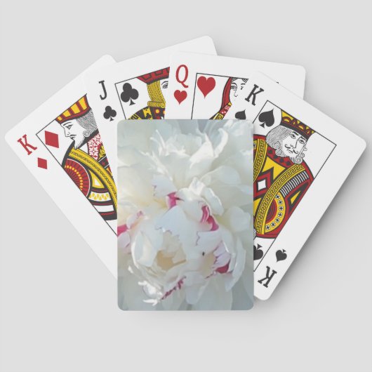 ロマンチックな芍薬の遊戯カード トランプ (裏面)