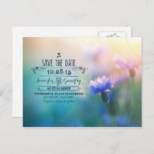 ロマンチックな花かわいい日付はがきを除く 案内ポストカード (正面/裏面)