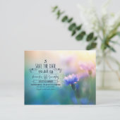 ロマンチックな花かわいい日付はがきを除く 案内ポストカード (スタンド正面)