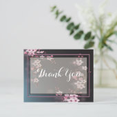 ロマンチックな花たち ありがとう ポストカード (スタンド正面)