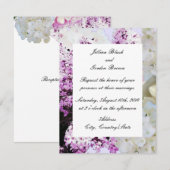 ロマンチックな花のウェディング招待状 招待状 (正面/裏面)