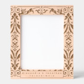 ロマンチックな花のパタ結婚ーン レーザー彫刻フレーム (正面)