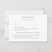 ロマンチックな花のプリントオン素朴な木結婚の 出欠カード (正面)