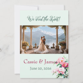 ロマンチックな花の写真 ウェディング アナウンスメント 案内状