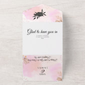 ロマンチックな花の書結婚道 オールインワン招待状 (外側)