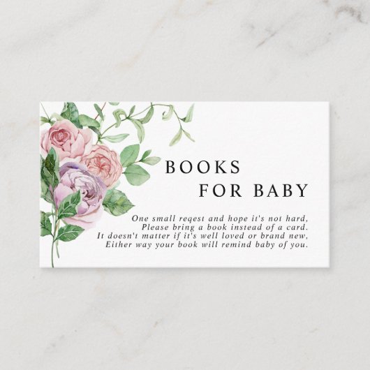 ロマンチックな花の本ベビー囲いカード エンクロージャーカード (正面)