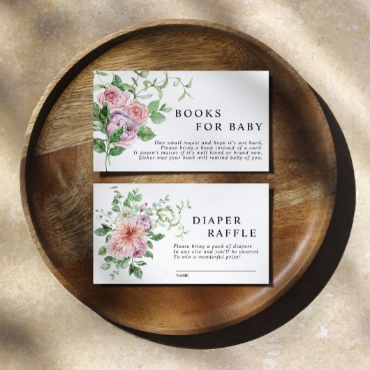 ロマンチックな花の本ベビー囲いカード エンクロージャーカード