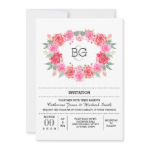 ロマンチックな花の水彩画のバラの花輪