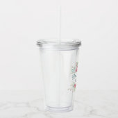 ロマンチックな花の水彩画の新婦付添人のギフト アクリルタンブラー (右)