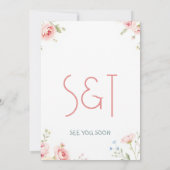 ロマンチックな花の水彩画ウェディング招待状 招待状 (裏面)