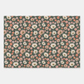 ロマンチックな花の絵のウェディングとブライズシャワーのラッピングセット ラッピングペーパーシート (正面)