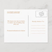 ロマンチックな花の詳細 – 日付を保存 案内ポストカード (裏面)