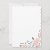 ロマンチックな花の誕生日の招待状 招待状 (裏面)