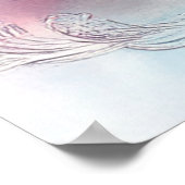 ロマンチックな花びら – 水彩フローラポスター ポスター (角)