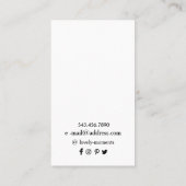 ロマンチックな花ジュエリーイヤリングディスプレイカード 名刺 (裏面)