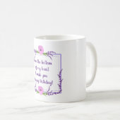 ロマンチックな花チューリップ誕生日ミニマルコーヒー コーヒーマグカップ (正面右)