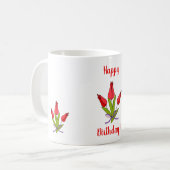 ロマンチックな花チューリップ誕生日ミニマルコーヒー コーヒーマグカップ (正面左)