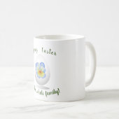 ロマンチックな花ハッピーイースターへミニマリスト コーヒーマグカップ (正面右)