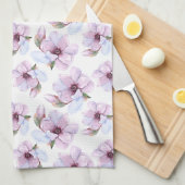 ロマンチックな花パターン キッチンタオル (四つ折り)