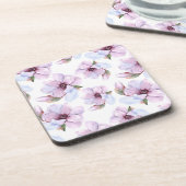 ロマンチックな花パターン コースター (左側)