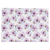 ロマンチックな花パターン ラージペーパーバッグ (裏面)