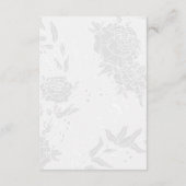 ロマンチックな花リースパープル結婚ズ エンクロージャーカード (裏面)