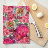 ロマンチックな花園 キッチンタオル (四つ折り)