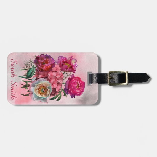 ロマンチックな花園 ラゲッジタグ (正面横)