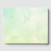 ロマンチックな花婿花嫁のウェディングアーチ　青緑 ゲストブック (裏面)