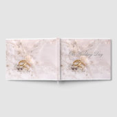 ロマンチックな花嫁とグルームリング結婚式の日 ゲストブック (全面)