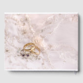 ロマンチックな花嫁とグルームリング結婚式の日 ゲストブック (裏面)