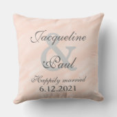 ロマンチックな花嫁と新郎のブッシュ リバーシブル ピロー (裏面)