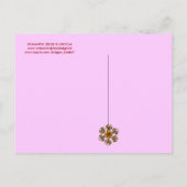 ロマンチックな花嫁 & 花婿 セーブ・ザ・デート モノグラム 案内ポストカード (裏面)