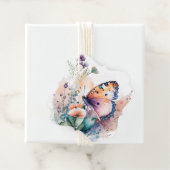 ロマンチックな花感謝してい蝶あなたのメッセージカード フェイバータグ (インサイチュ)