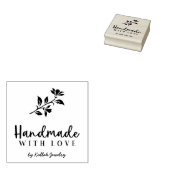 ロマンチックな花手作りラヴ引用文 ラバースタンプ (押印)