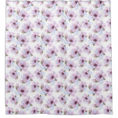 ロマンチックな花柄 シャワーカーテン (正面)