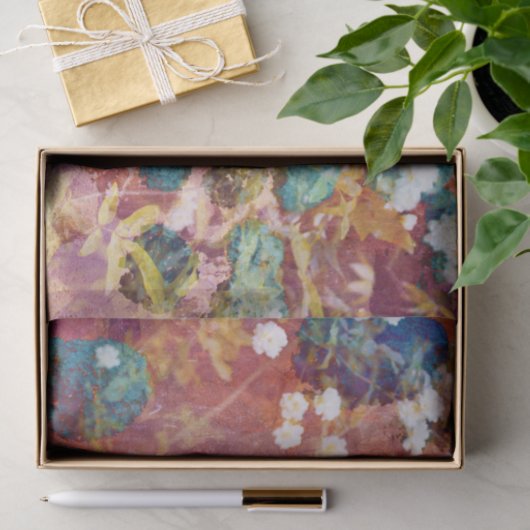 、ロマンチックな花模様の粋な芸術冷却して下さい 薄葉紙 (ギフト)