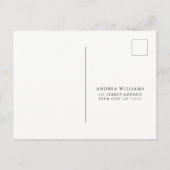 ロマンチックな花模様日付はがきを保存 案内ポストカード (裏面)