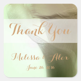 ロマンチックな花詳細の好意 スクエアシール