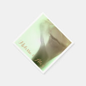 ロマンチックな花詳細-名前をカスタムする スタンダードカクテルナプキン (角)