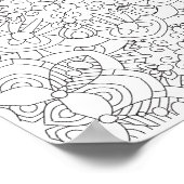 ロマンチックな花 – アドバンスドカラーリングページ ポスター (角)