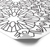 ロマンチックな花 – アドバンスドカラーリングページ ポスター (角)