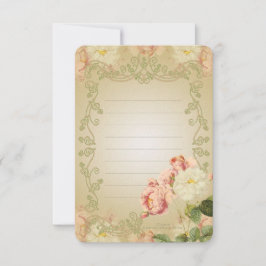 ロマンチックな花 - グリーティングカード 招待状