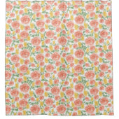 ロマンチックな花 シャワーカーテン (正面)