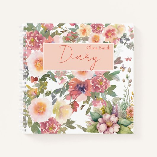 ロマンチックな花 ノートブック (正面)