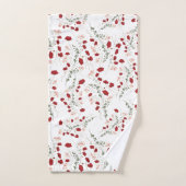 ロマンチックな花 バスタオルセット (ハンドタオル)