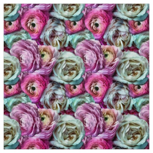 ロマンチックな花 ファブリック (見本)